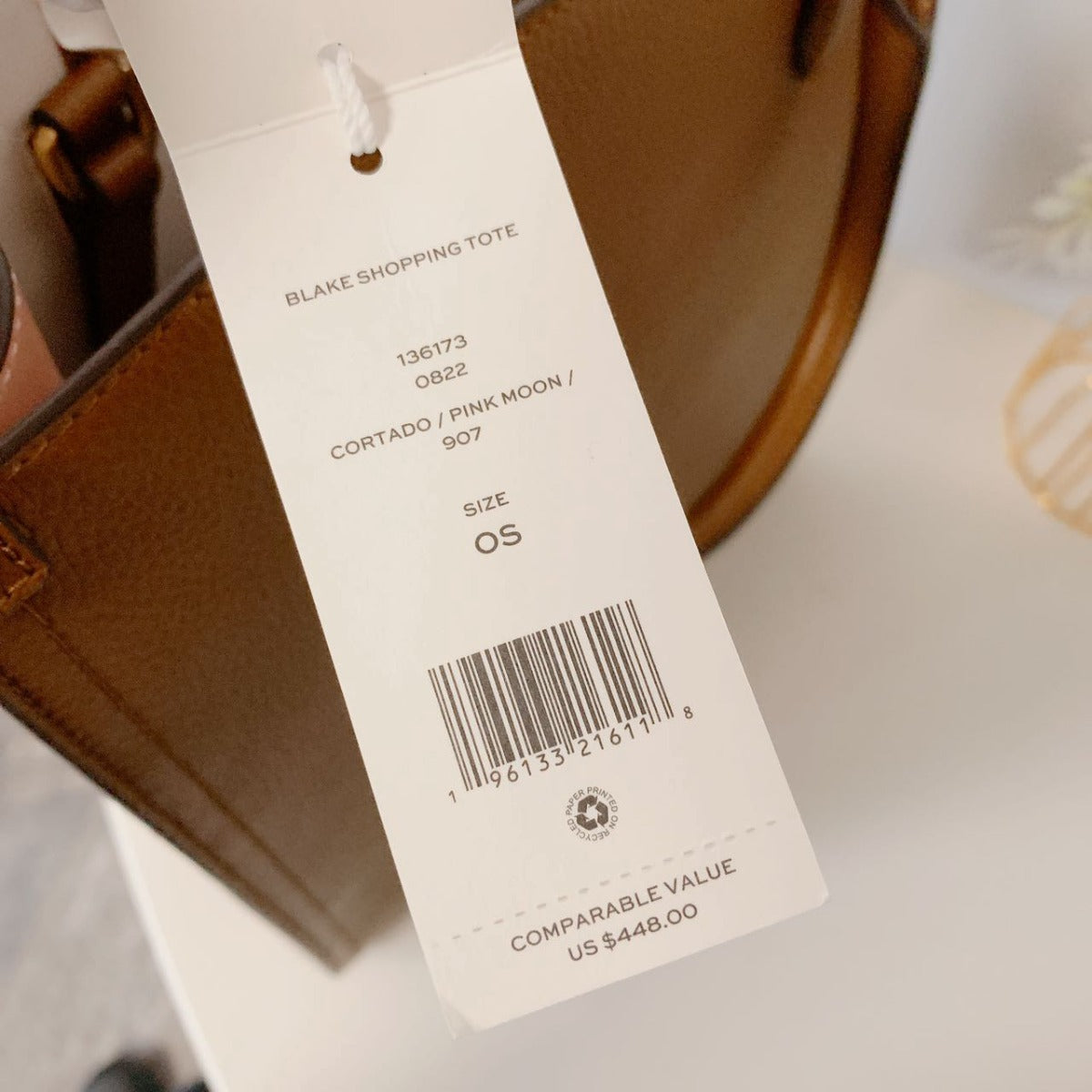 Tory Burch 136173 Blake Black Medium Pebbled Leather Shopping Tote Bag Handbag IN Brown Tory Burch 136173 Blake Black Medium Pebbled Leather Shopping Tote Bag Handbag IN Brown